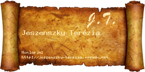 Jeszenszky Terézia névjegykártya