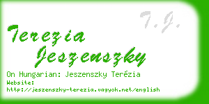 terezia jeszenszky business card