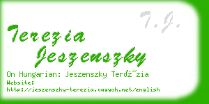 terezia jeszenszky business card
